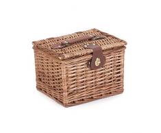 Red Hamper - Cesto Piccolo in Vimini a Vapore, Colore: Marrone