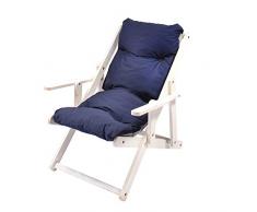 HOUSE COLLECTION HSC1470 Poltrona Comodone, Shabby, Bianco Blu