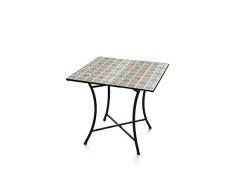 Galileo Casa Rodi Tavolo Quadrato Mosaico 83x83x75, Nero