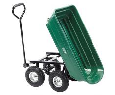 Draper - 58553, Carriola con cassone Ribaltabile, Colore: Verde
