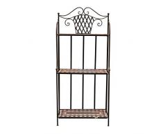 Siena Garden Como Scaffale, Nero Opaco/Grigio Scuro