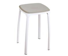 King Home S1407209/C Sgabello Grigio Tortora in Polipropilene, 29X29X46H