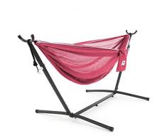 Vivere Rose/Celeste Amaca a Rete con Supporto (250 cm)