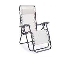 YES EVERYDAY Firenze Sedia a Sdraio, Bianco