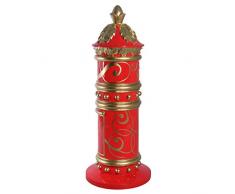 Design Toscano NE150239 Cassetta della Posta Polo Nord di Babbo Natale, 65 x 65 x 166.5 cm