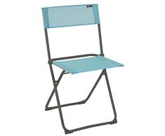 Lafuma Sedia pieghevole compatta, Utilizzo in terrazza, giardino e balcone, Balcony, Batyline, Azzurro, LFM2600-8553