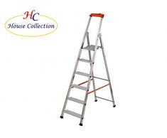 House Collection, Scala pieghevole, alluminio, 8 gradini, fai da te