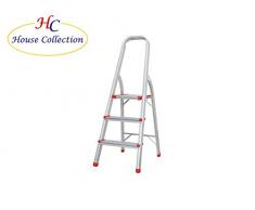 House Collection, Scala pieghevole, alluminio, 3 gradini, fai da te