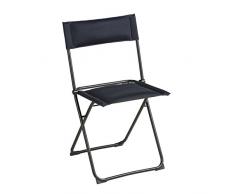 Lafuma Mobilier Balcony Air Comfort Sedia Pieghevole Struttura in Acciaio Ale, Acier (Antracite), 48x47.5x85 cm