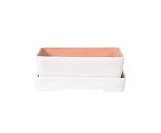 Herstera 11301020 - Vaso per bonsai, 20 x 14 x 7 cm, Bianco