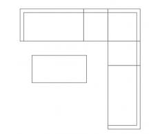 King Collection Outdoor T1095864 Tavolo in&out Rettangolare con Top in Vetro Temperato, 120X60X35H