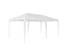 Aktive 53992 - Gazebo Bianco di plastica 300x600x255 cm con Tubi in Acciaio