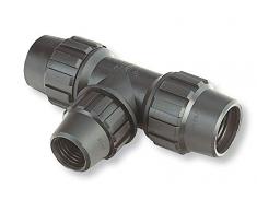 ABRISA Te fitting di riduzione per tubo di irrigazione, nero