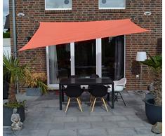 Floracord 06-77-07-39 Piazza Tenda con Protezione Contro la Pioggia 2,5 x 3 m compresi Gli Accessori con Cinghie Elastiche in Modo Permanente, in Terracotta