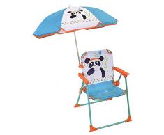 FUN HOUSE 713096 Panda - Sedia Pieghevole con ombrellone per Bambini, Colore: Bianco