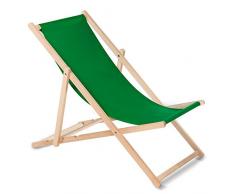 Green Blue k03 - Sedia a Sdraio Pieghevole, 118 x 59 x 8 cm, Colore: Verde