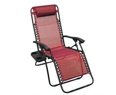 Eurosan, Poltrona Relax, Struttura Graphitschwarz, Tessuto perlrubinrot, Rosso Rubino, 95 x 65 x 14.5 cm, RRR