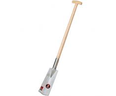 Idealspaten ecco Spieker Finemente lucidato Torba Vanga con Cenere Tree-t-Handle, Argento, 85 x 32 cm