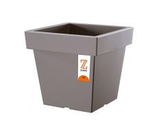 Zanvic - Fioriera LoFly Low 200, 20 x 20 x 19 cm, Colore: Grigio