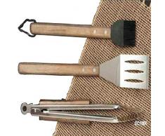 CHARCOAL COMPANION Set di utensili per barbecue Over Pro Chef Espresso CC1000 (3 pezzi)
