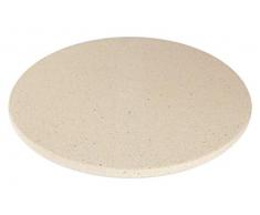 Dolcevita BBQ ADPIZ Piatto Pizza Refrattario per Barbecue Forni e Camini, Bianco, 31x31x1 cm