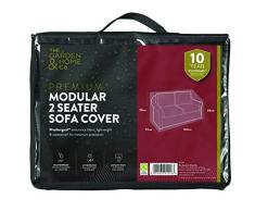 The Garden & Home Co 2 Seater Sofa Divano a 2 posti, Nero, unità