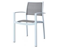 LW WL SEZO2001 Poltrona Impilabile, Bianco, 57x55x88 cm