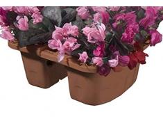 Bama Fioriera Doppia, Vaso, Klunia, in Resina, Color Terracotta, Ø 40 cm