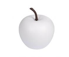 Homea Giardino 5DEJ1157BC Esterna da Giardino, a Forma di Mela in Resina, Colore Bianco, 36 cm