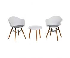 greemotion Nora Set di mobili da Giardino, Bianco