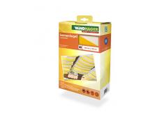 Windhager Tenda Vela Parasole per tendicorda, Protezione Solare, pergola o Giardino dinverno, 420 x 140 cm, Bianco Giallo, 10873