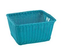 King Home C1567098/D Cesta Joy in Vimini Sintetico, Blu, 40X34,5X22H