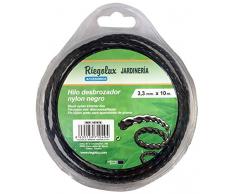 Riegolux 107676 Filo Decespugliatore Nylon Helicoidale, Nero, 3.3 mm x 10 m