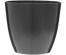 Plastkon vaso decorativo Decorative Flower Pot Ella lucido diametro 18 cm, Glitter/antracite/grigio