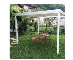 QEEQ.IT Beatrice Gazebo 3x3-struttura Antracite-Telo Beige Pergola in Alluminio