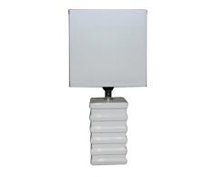 King Home L1713601 Lampada da Tavolo, Bianco, 14X11X29,5H