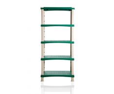 Bama Scaffale Futuro 5 Ripiani, Verde, 80x40x174 cm