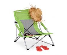 relaxdays, Verde Sdraio, Sedia da Pesca Pieghevole, Custodia, Campeggio Giardino e Spiaggia 70x62x63cm