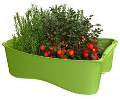 U-greeny Untersetzer Sottovaso multibox per fioriera rialzata, per balconi, Giardino e terrazza, Sistema di drenaggio dellAcqua Integrato, Resistente alle intemperie, Colore: Verde