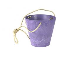 Artstone Vaso da fiori Portafiori da parete Claire, resistente al gelo e leggero, Viola, 22x20cm