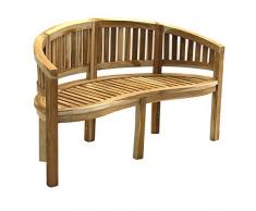 CHICREAT - Panchina da giardino a tre posti, a forma di banana, realizzata in legno di teak, circa 150 cm di larghezza