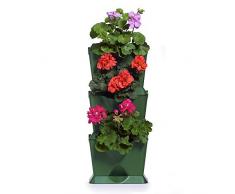 Minigarden One 1 Set per 3 Piante, Giardino Verticale Modulare e Espandibile, Posizionato sul Pavimento o Fissato al Muro, Sistema di Drenaggio Innovativo, Lungo Ciclo di Vita (Verde)