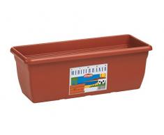Stefanplast 3824380 Fioriera Mediterraneo Cm 80 Arredo da Esterno, Marrone, 80 cm