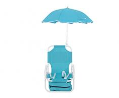 Dajar Sedia a Sdraio con ombrellone Bambini, Blu