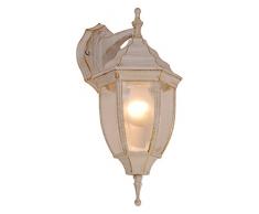 Lampada Per Esterno Bianco/Oro Patinato 1X60W E27 230V Ip44 Art. 31721