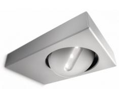 Philips Lighting Lampada da Parete per Esterno, Testa Regolabile, Alluminio, 1 High PowerLED 7.5 W, Grigio