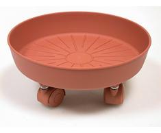 Euro 3 Plast Sottovaso cotto con ruote cm 48 Vasi fiori e piante