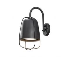 GnosjÃ¶ Konstsmide - Lampada da parete per esterni, in alluminio, 26,5 x 21 x 38 cm, colore: Nero