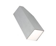 Gnosjö Konstsmide Imola - Lampada da parete per esterni, in alluminio, grigio, 8 x 20 x 8 cm