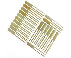 Laminvale Ltd Best of BBQ - Confezione da 16 forchettine Doppie in bambù, 16,2 cm